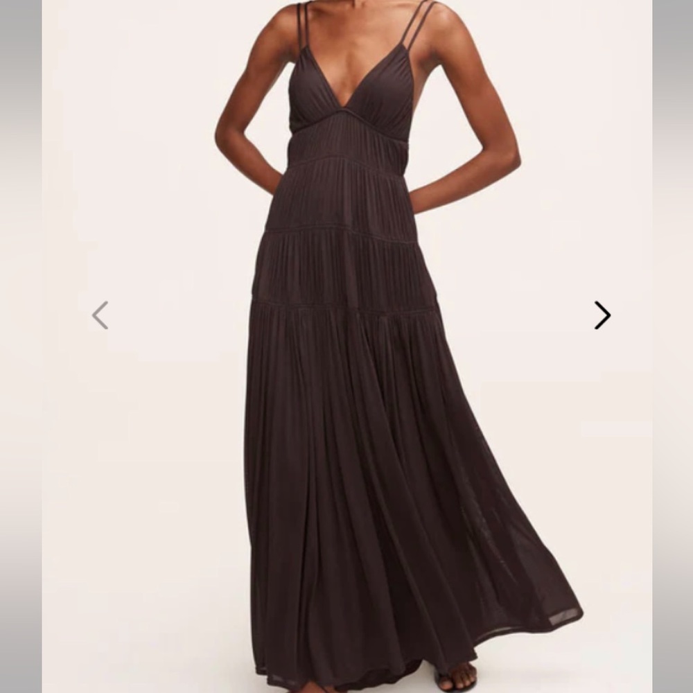 NWT Rebecca Taylor Ruched Maxi Dress XS